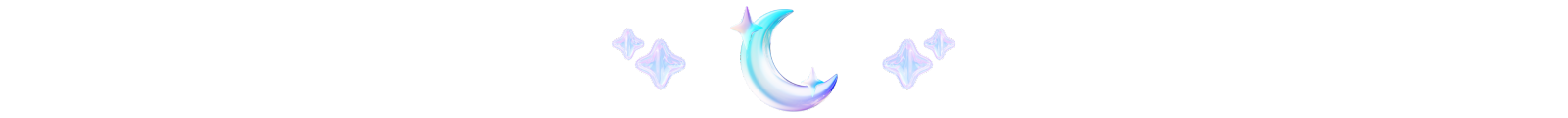 short divider with monochrome moon and stars